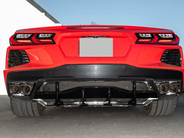2020-Up Corvette C8 STINGRAY & Z51 | CARBON FLASH 3Pcs Rear Bumper *ADD-ON* Diffuser Lip